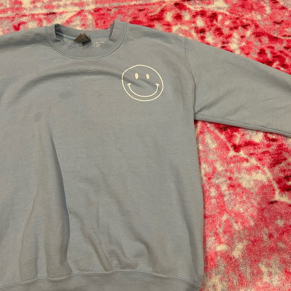 Smiley face crewneck